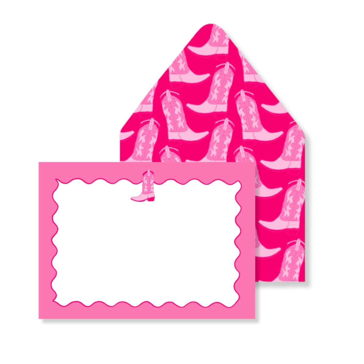 Pink Boot Stationery 