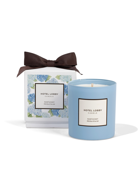 Hotel Lobby Candle - Nantucket Wild Rose & Sea  - Luxury Soy Candle - 9.75 oz