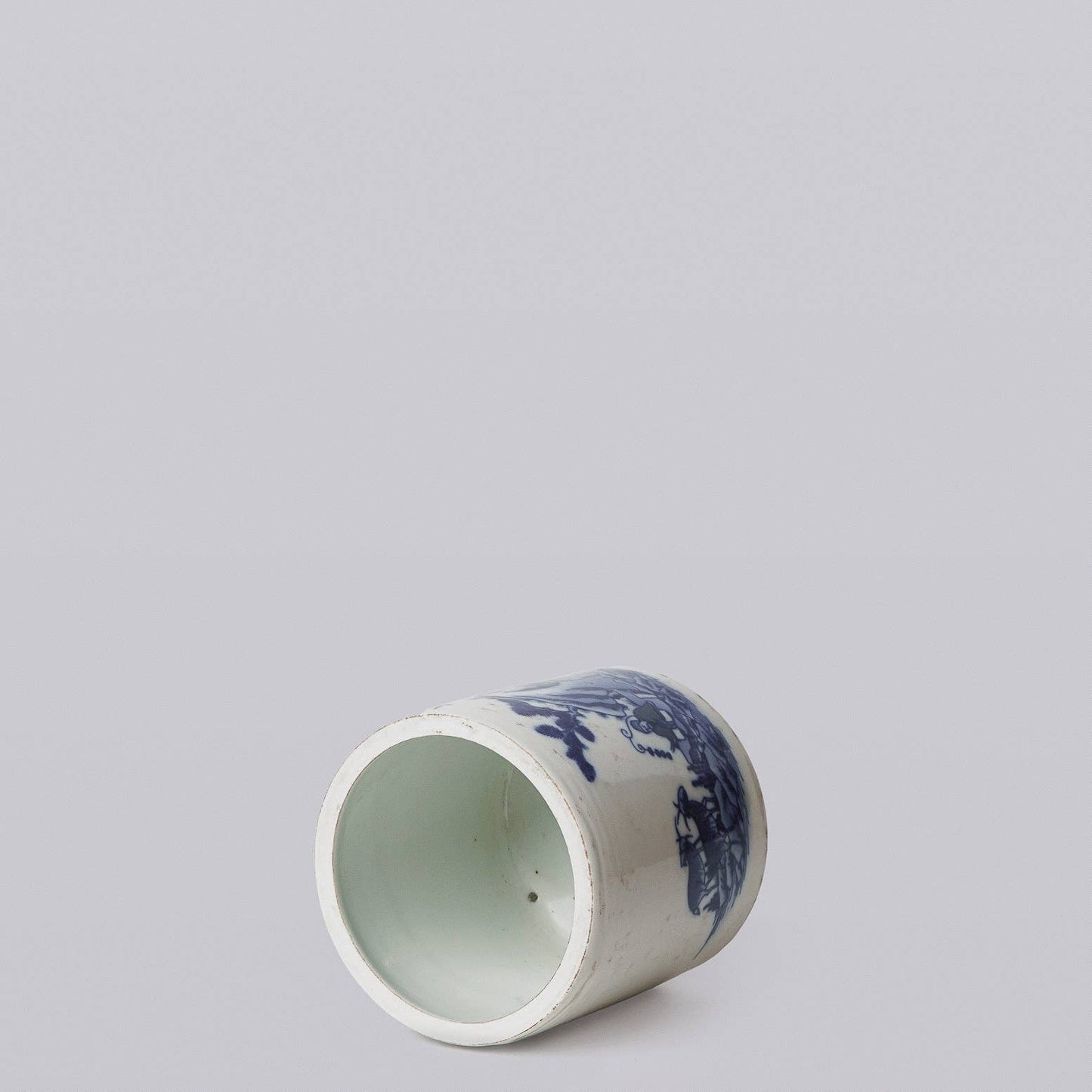 Blue and White Porcelain Shepherd Cachepot