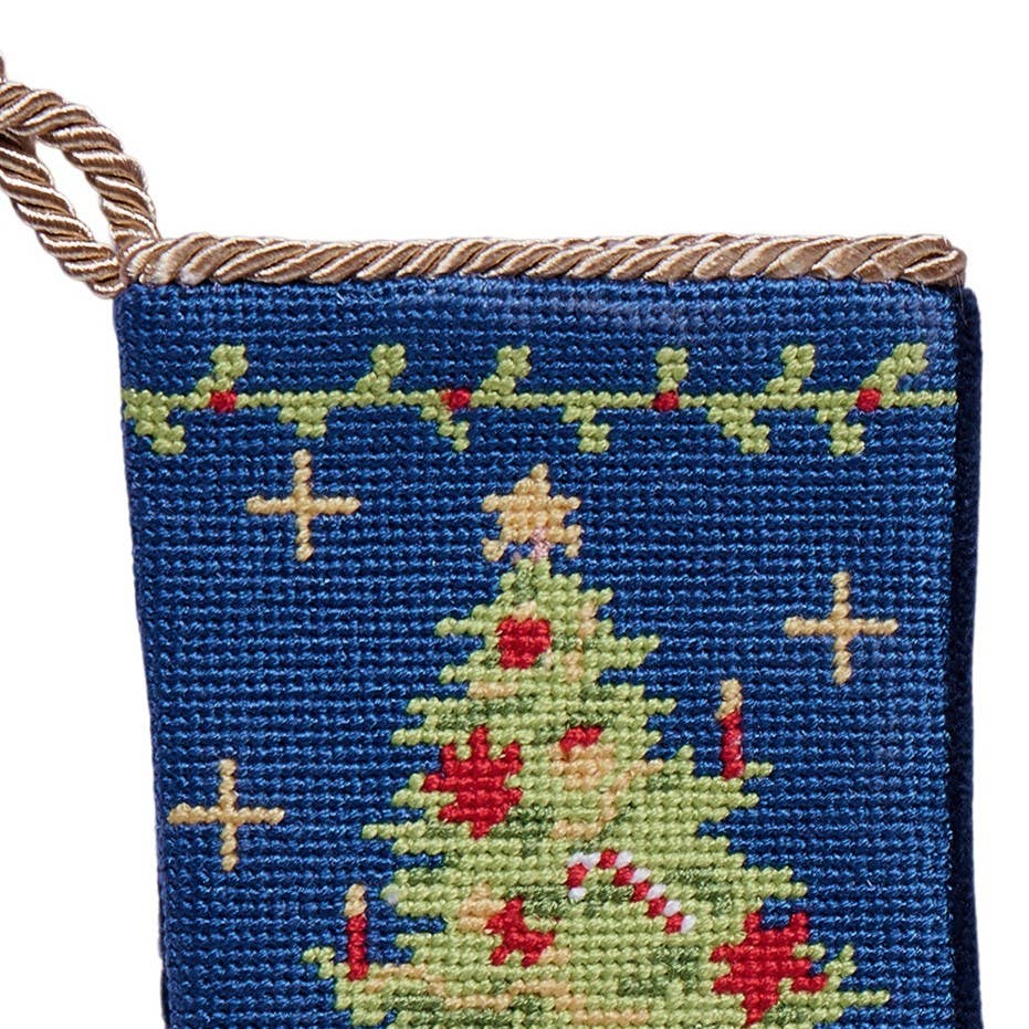 Tree and Friends Embroidered Mini Stocking