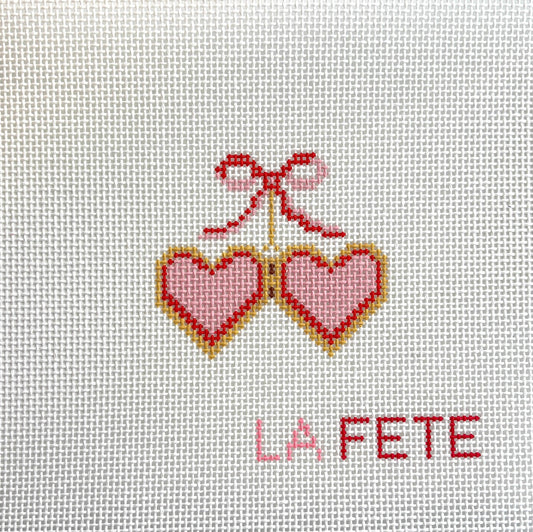 Heart Locket Needlepoint Canvas