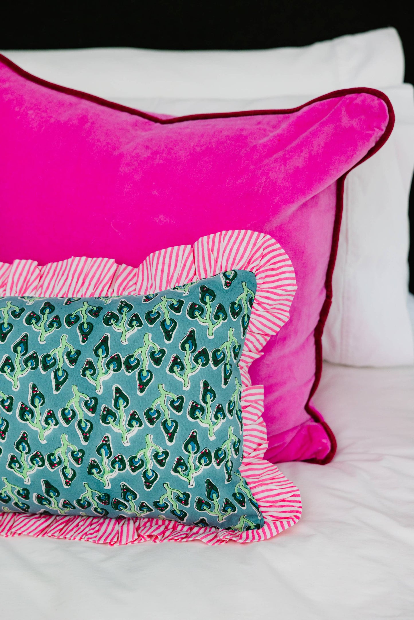 Ruffle Lumbar Pillow - Alice