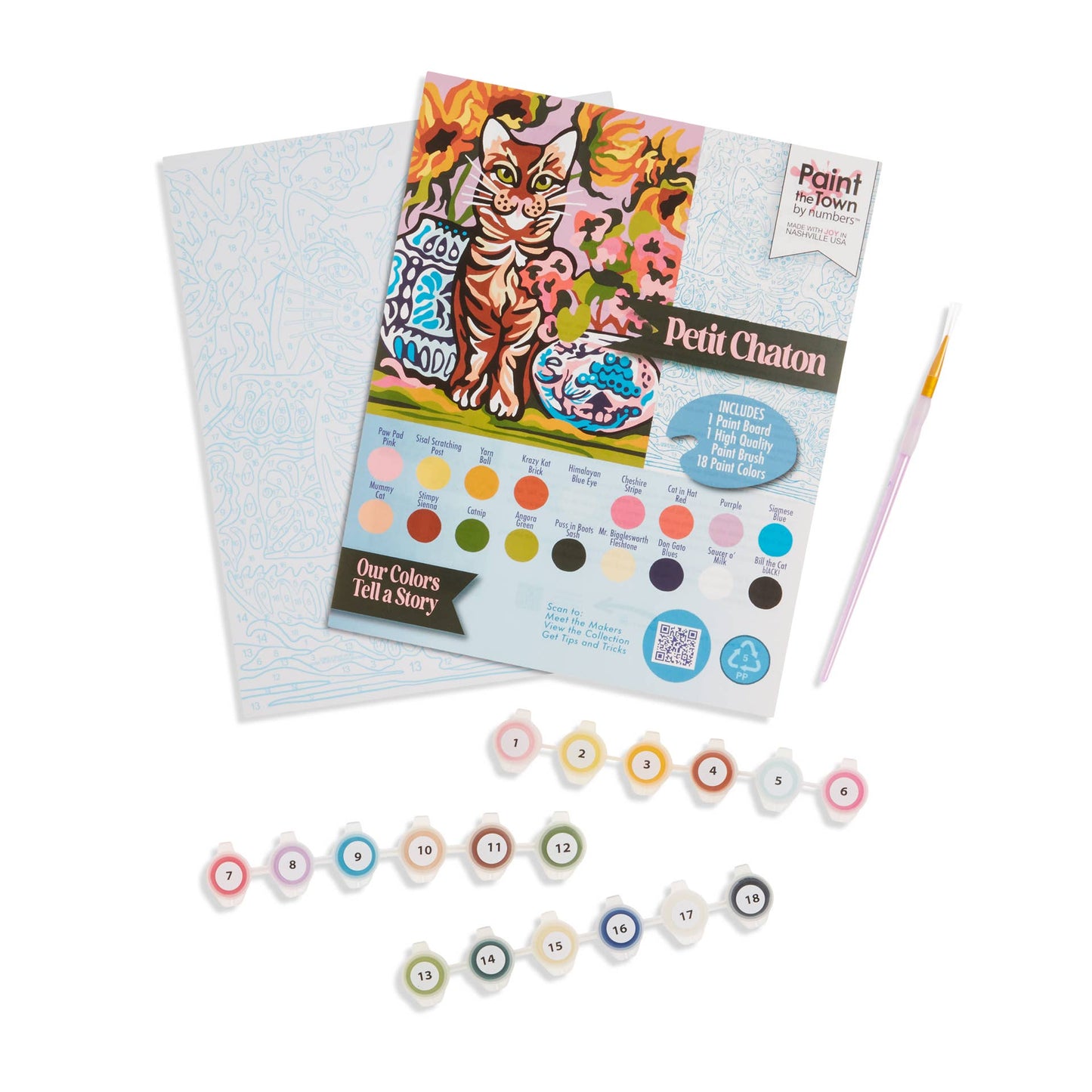 Petit Chaton ~ Little Kitten Paint by Number Kit