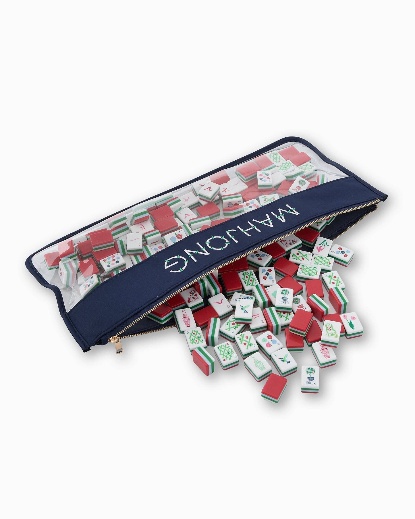 Oh My Mahjong - Navy Bamboo Mahjong Bag