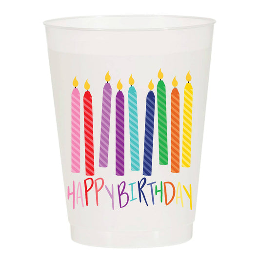 Birthday Cake Candles Frosted Cups
