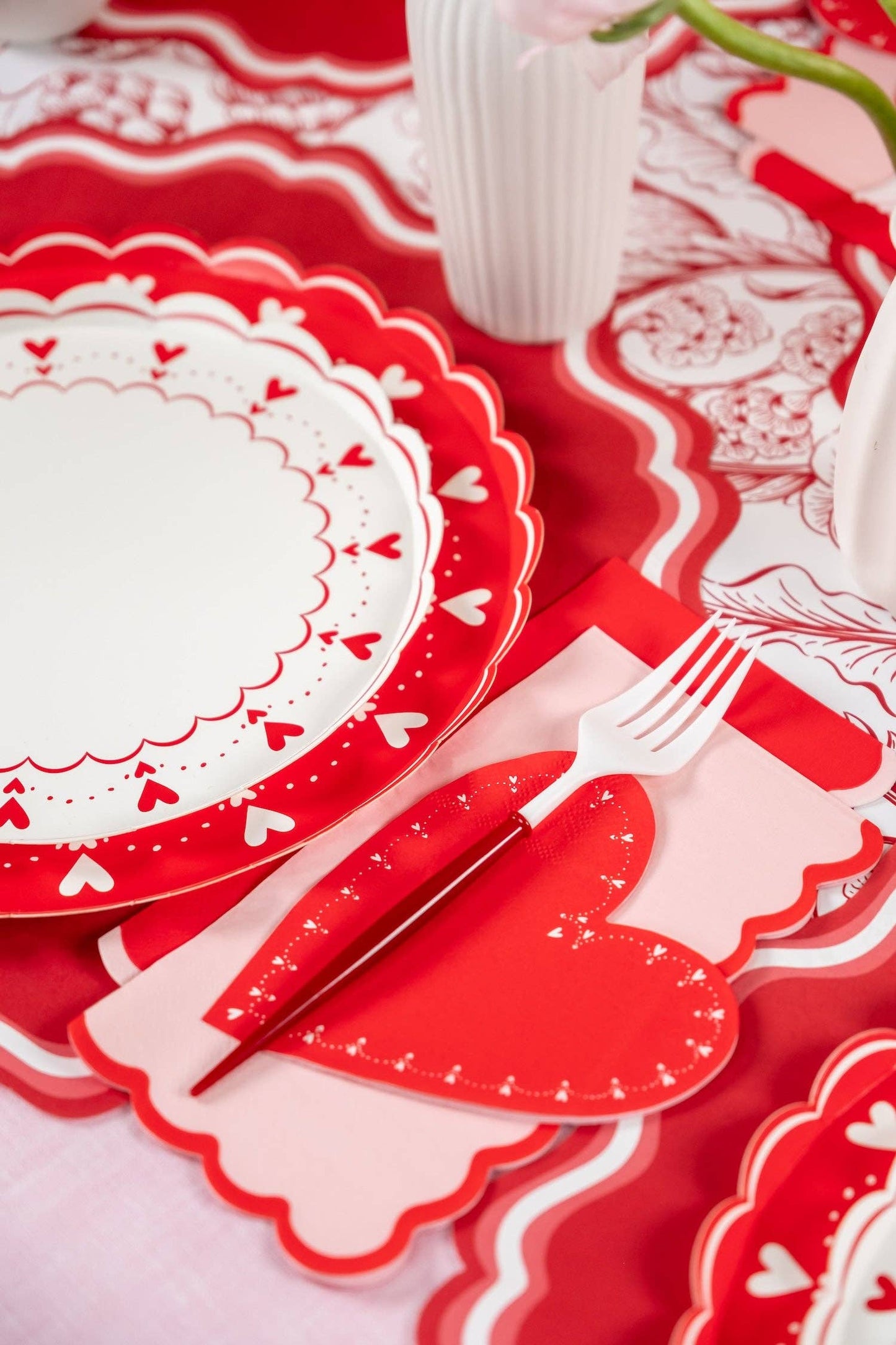 Heart Scallop Guest Towels