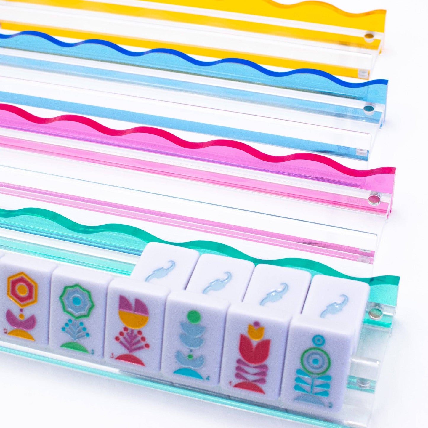 Wavy Acrylic Mahjong Racks
