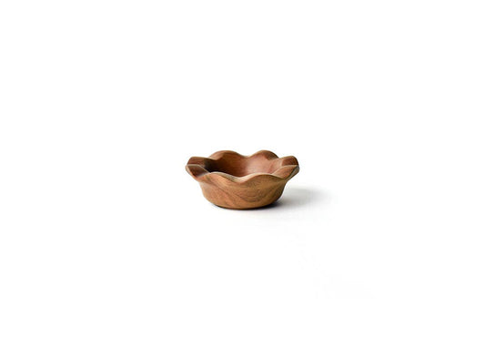 Wood Ruffle Dipping Bowl