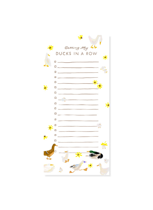 Ducks in a Row Listpad – Cute Magnetic To Do List Pad