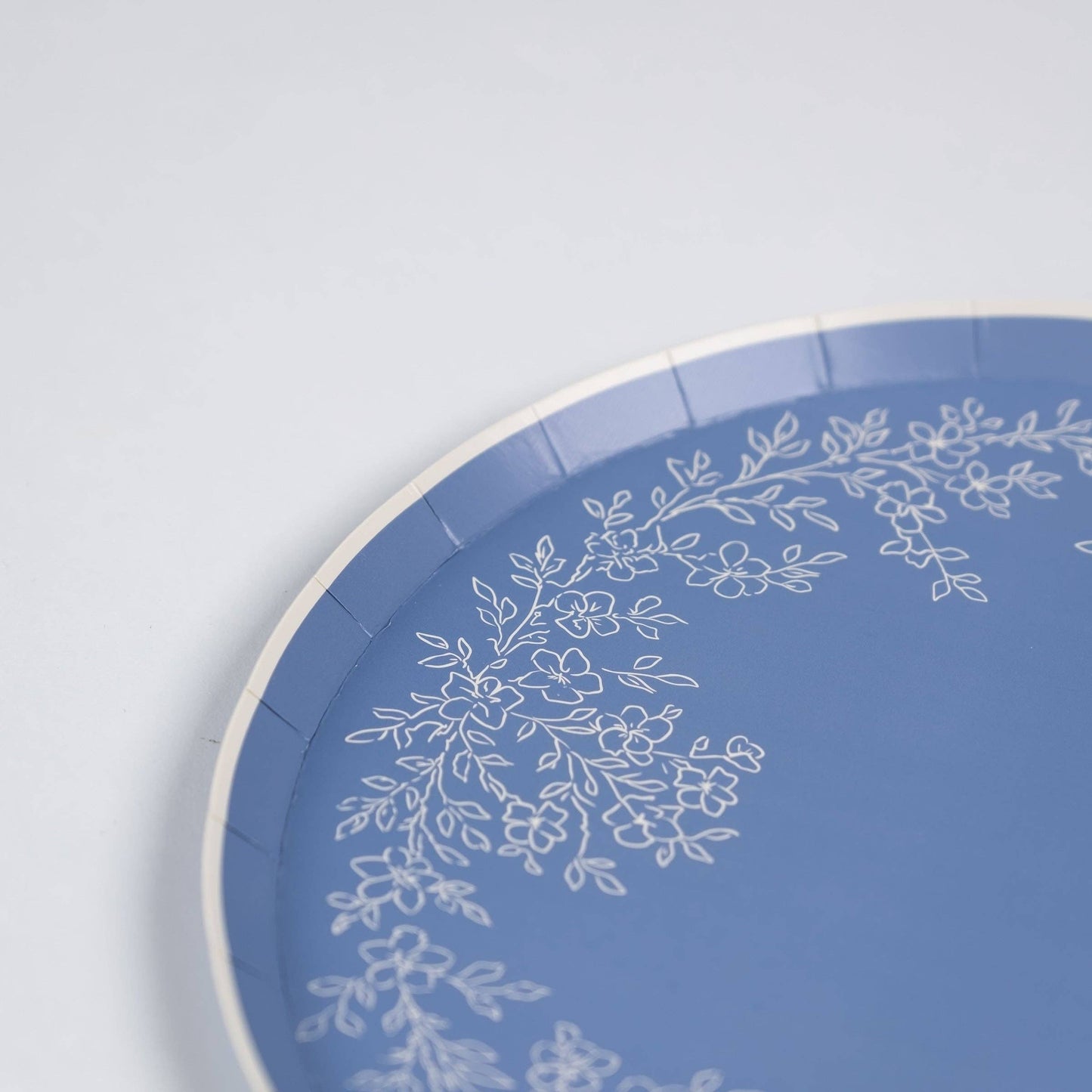 Floral Elegance Blue Dinner Plate