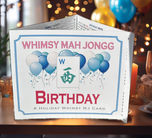 Birthday Mahjong Card