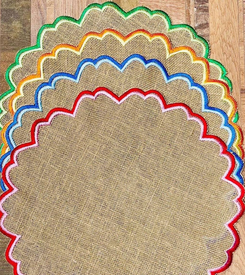 Margarita Colored Rim Placemat / Blue