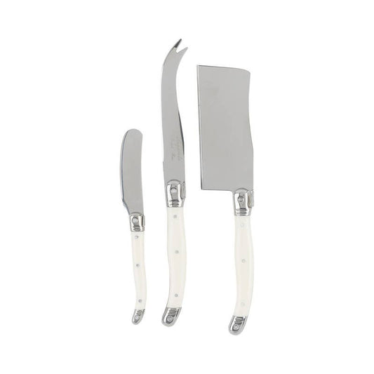 Set of 3 Cheese Knives - Faux Ivory