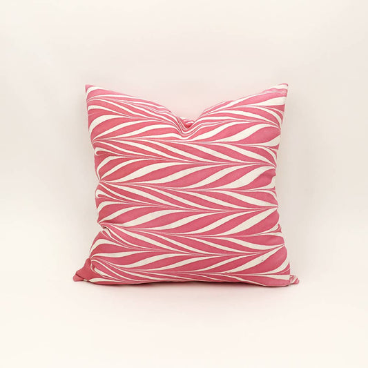 Pink Hand Marbled Cotton Cushion Cover