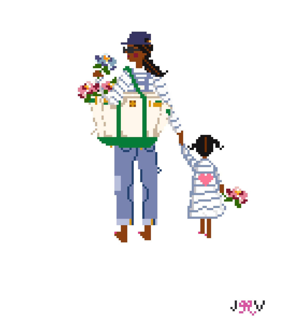 Mother & Child Needlepoint Canvas