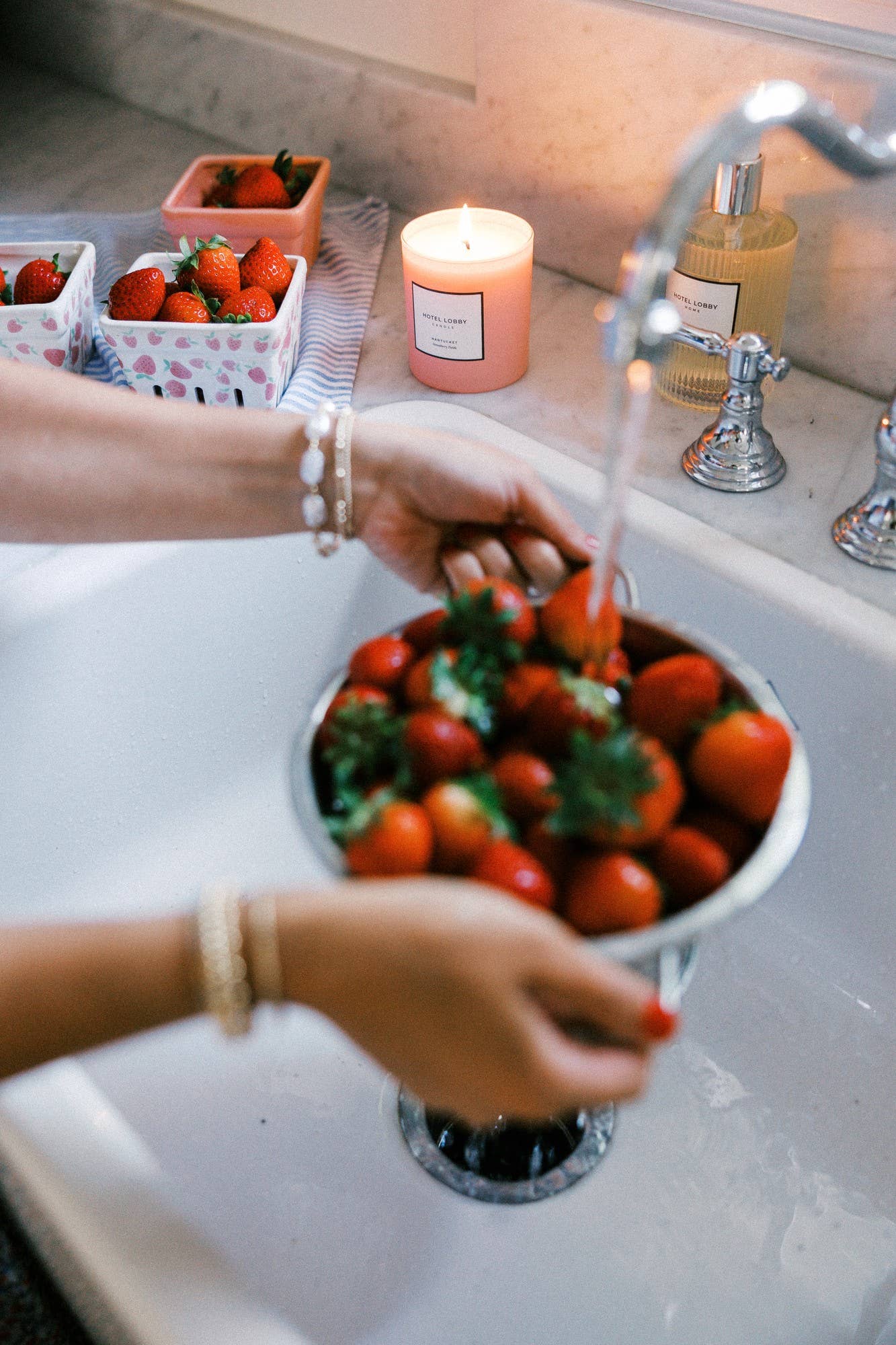 Hotel Lobby Candle - Nantucket Strawberry Fields - Luxury Soy Candle - 9.75 oz