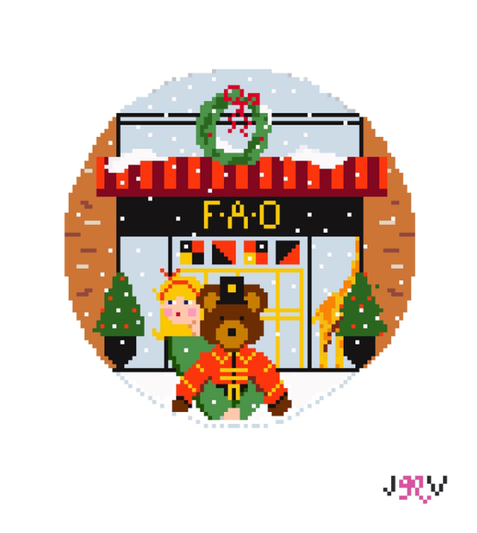 FAO Blonde Round Needlepoint Canvas