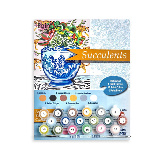 Chinoiserie Succulents Paint by Number Kit