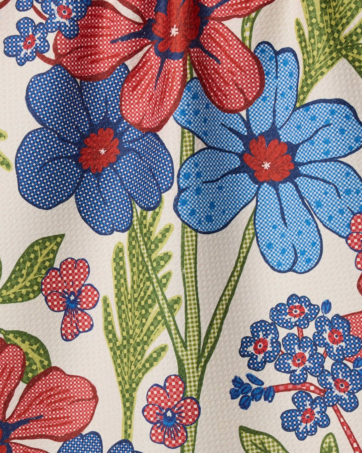 Geometry - Plaid Floral Tea Towel