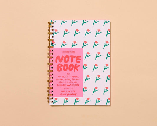 Tulip Letterpress Spiral Notebook