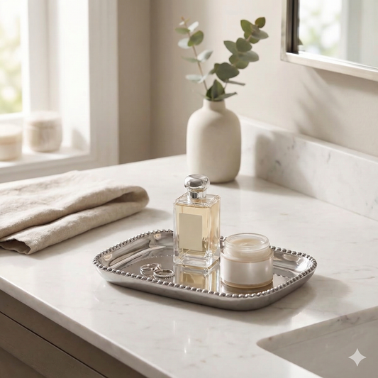 SM Engravable Rect Beaded Tray