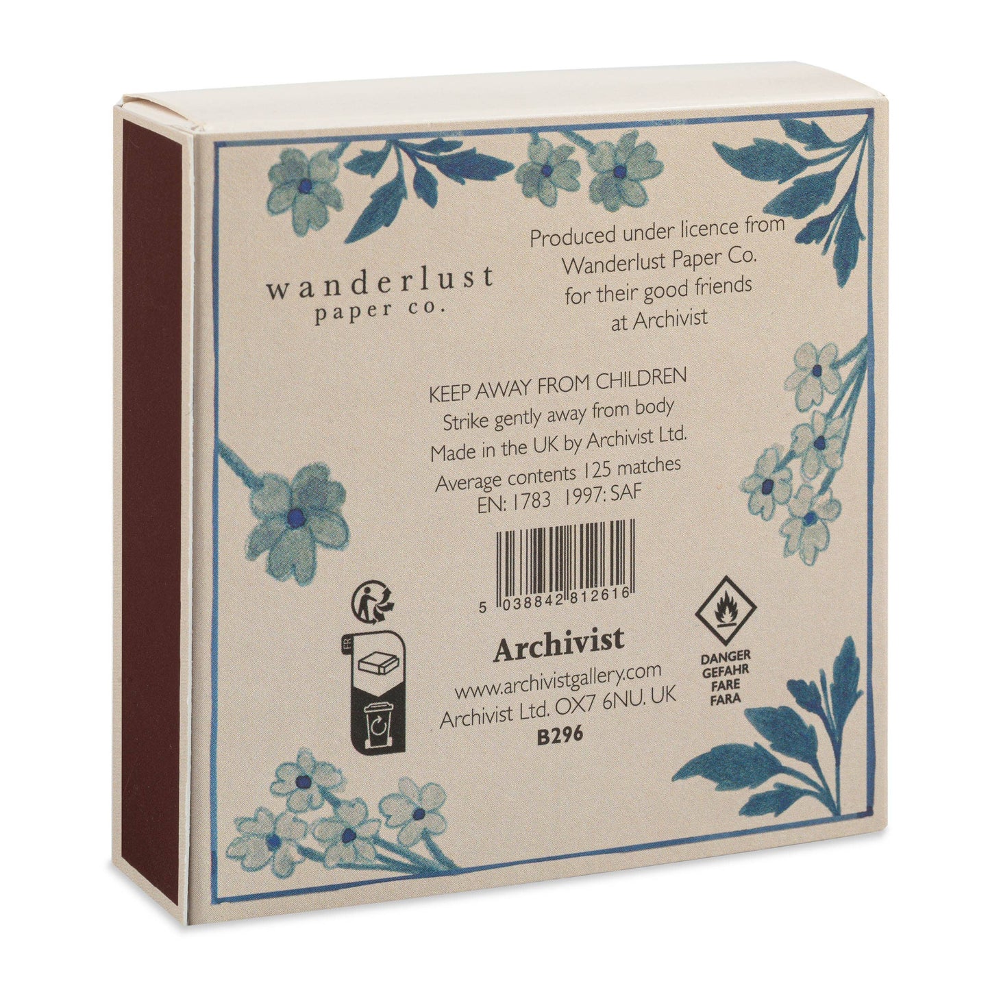 Blue Floral Luxury Matches