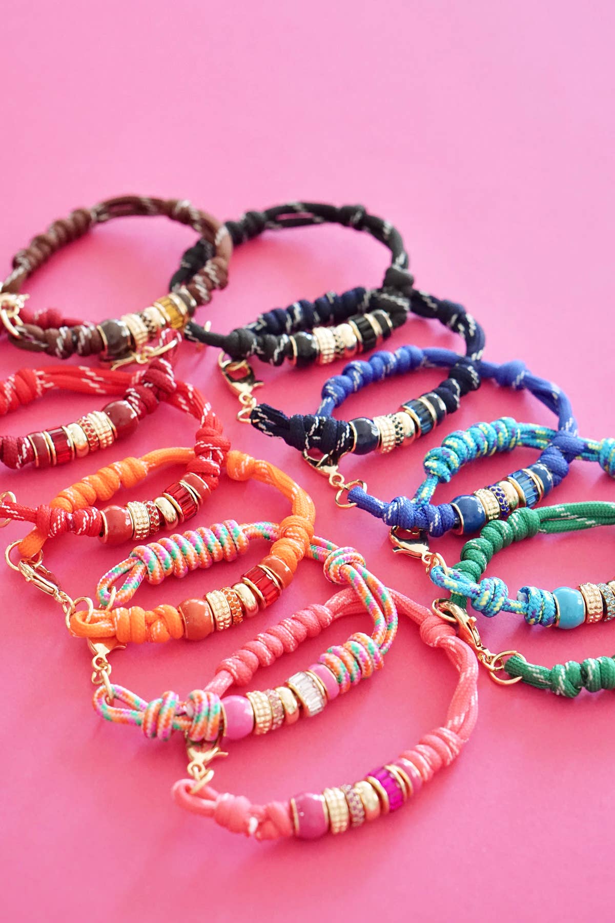 Lottie Multi Bead Paracord Bracelet