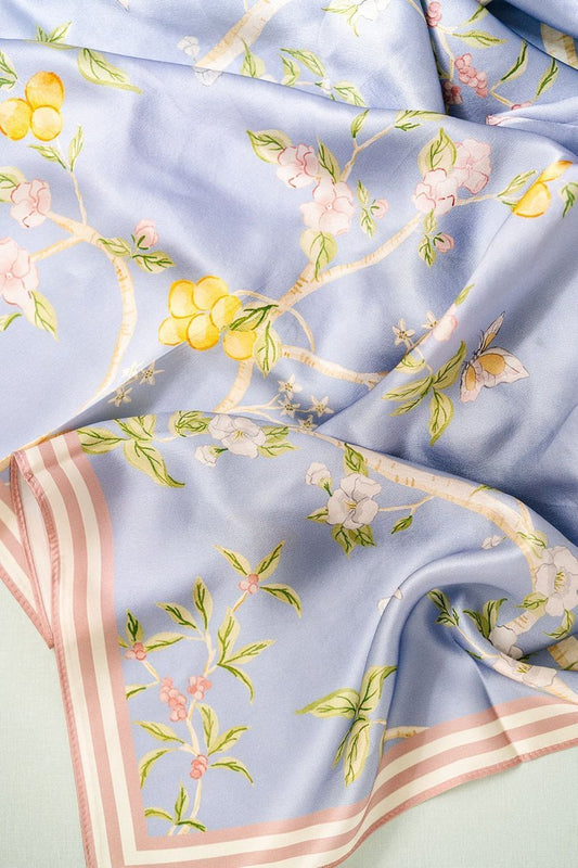 Blue Chinoiserie Scarf