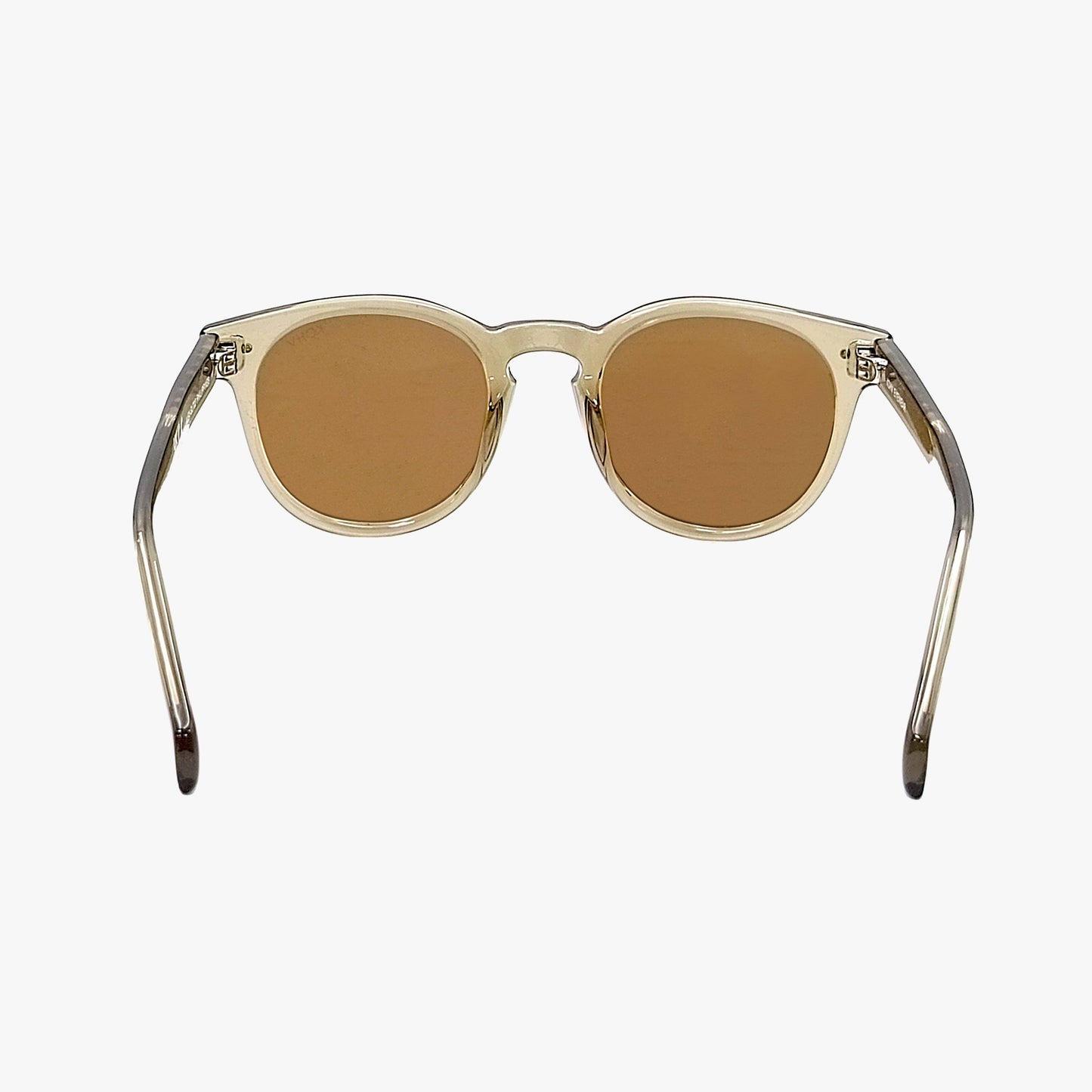 ALEX CRYSTAL TAUPE Polarized Round Fashion Sunglasses