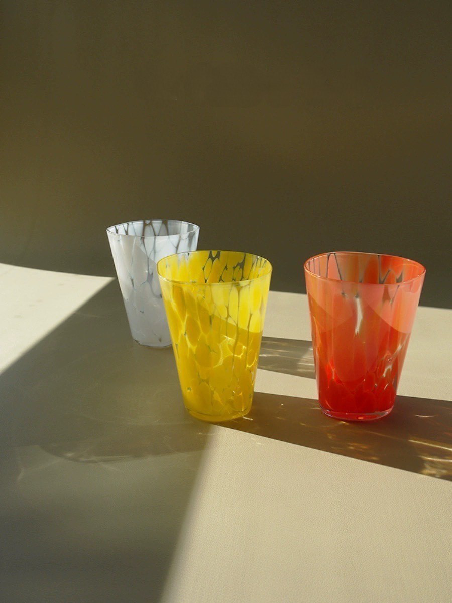 Monochrome Spot Drinking Glass Cups