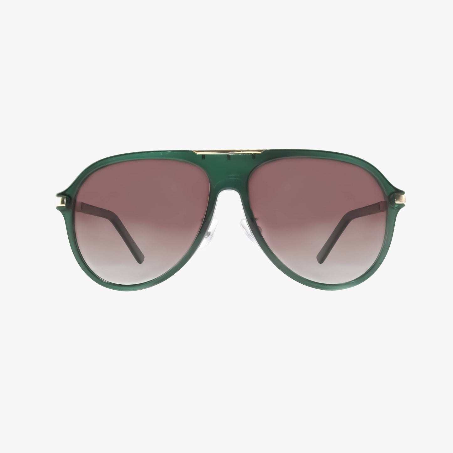 AURA EMERALD GREEN Polarized Fashion Aviator Sunglasses