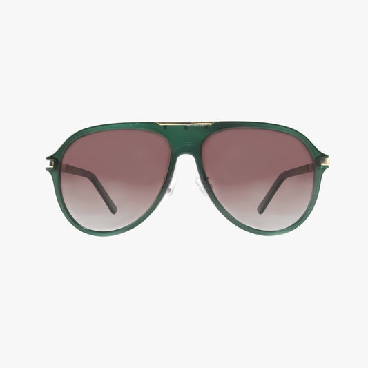 AURA EMERALD GREEN Polarized Fashion Aviator Sunglasses