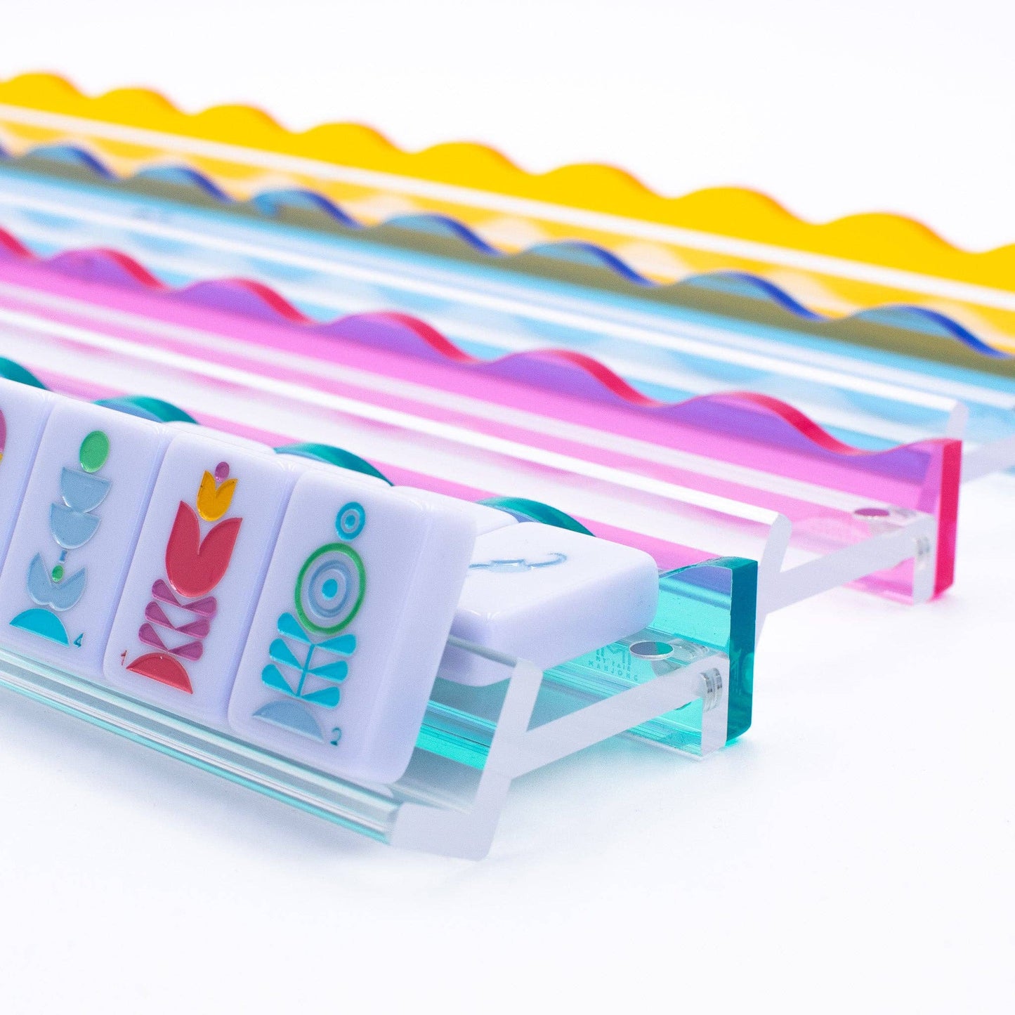 Wavy Acrylic Mahjong Racks