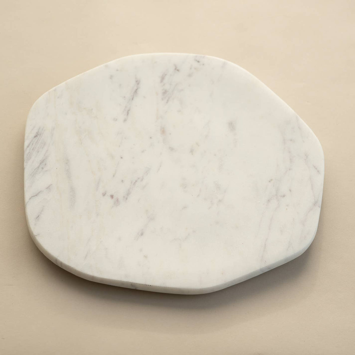 LG White Marble Plate