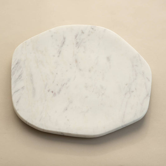 LG White Marble Plate