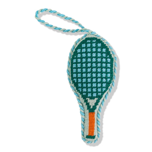 Tennis Racket Needlepoint Ornament
