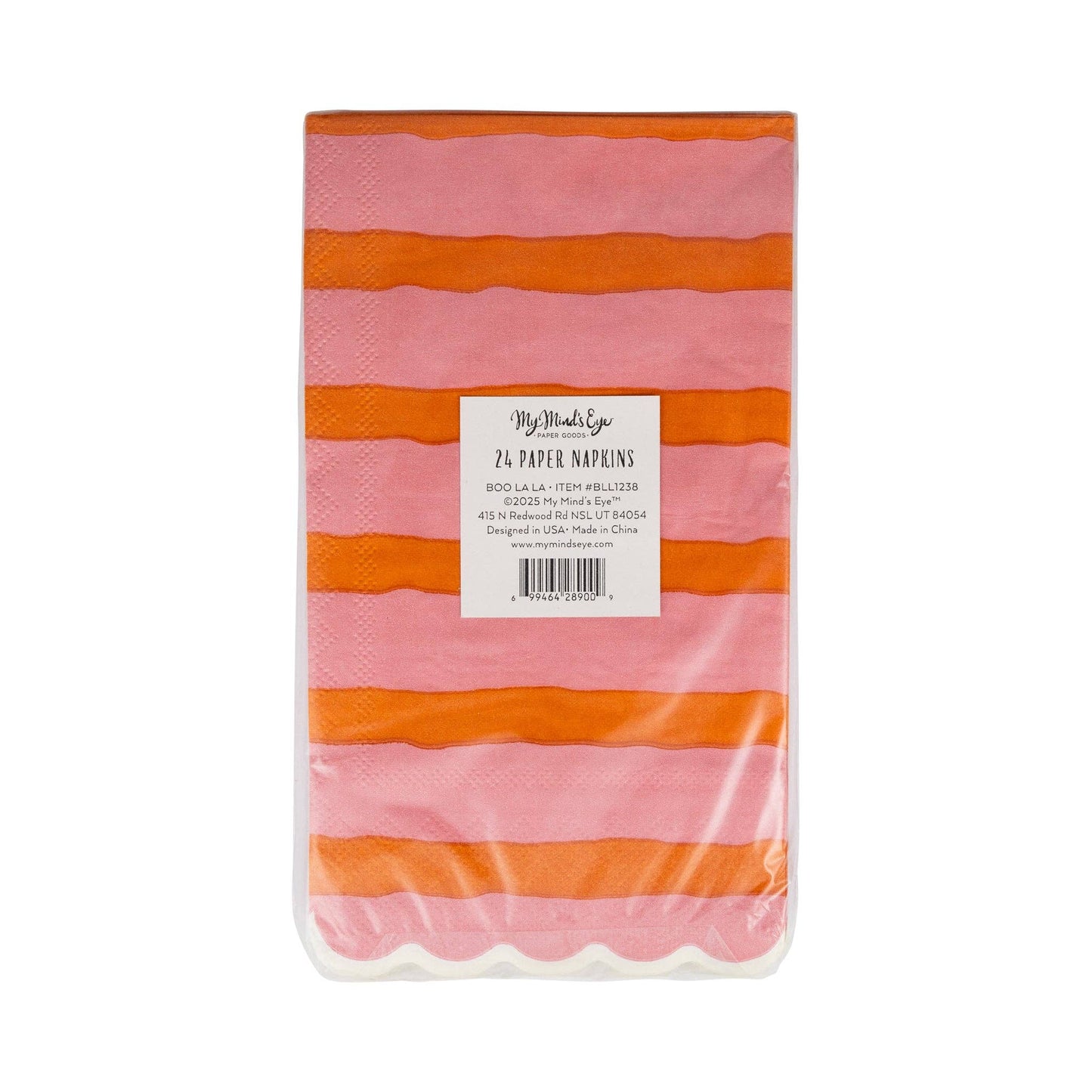 Boo La La Dinner Napkin (Pink & Orange)