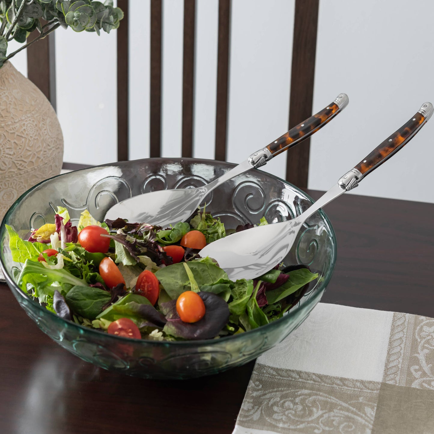 Tortoise Shell Salad Servers