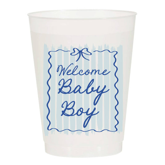 Welcome Baby Boy Frosted Cups