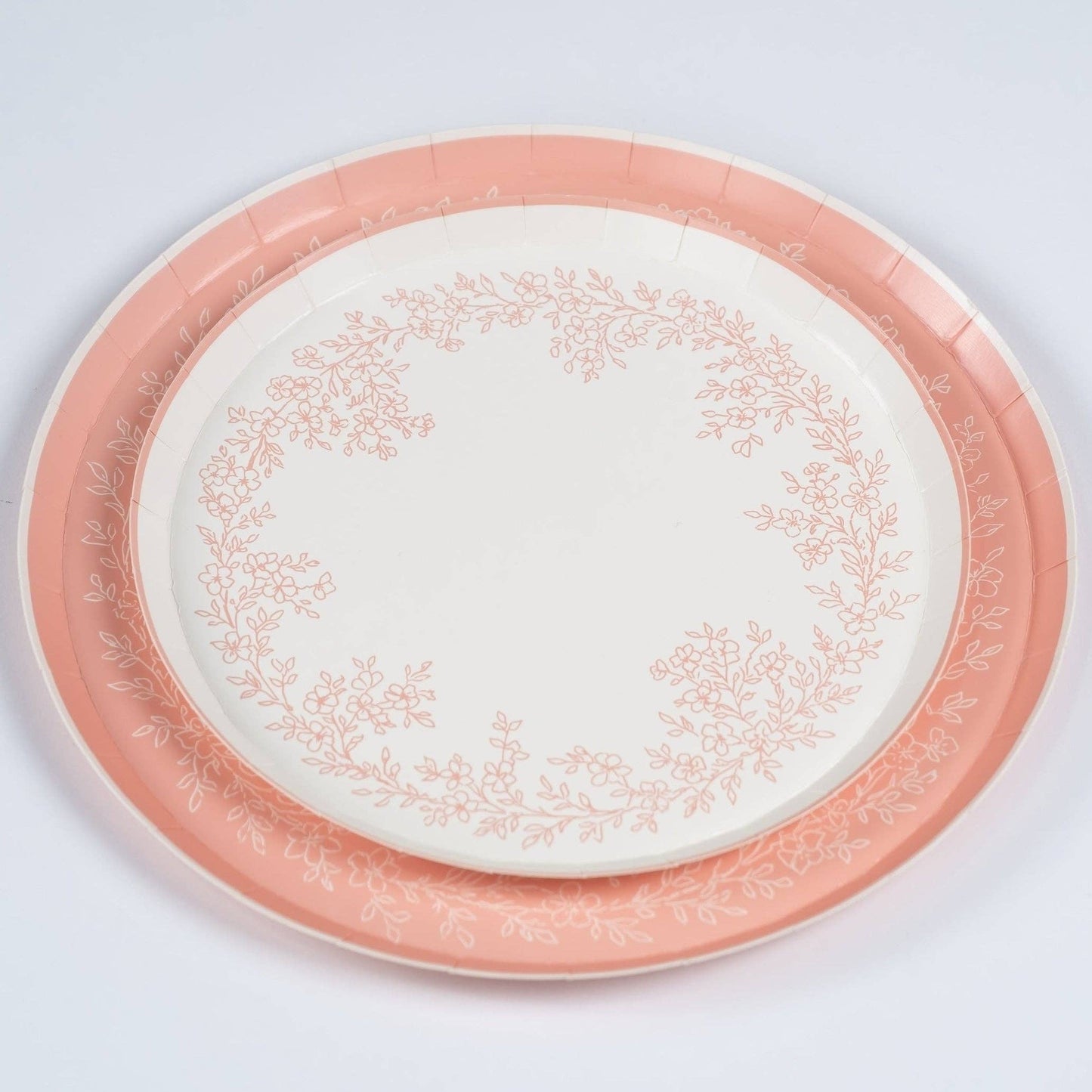Floral Elegance Pink Dessert Plates