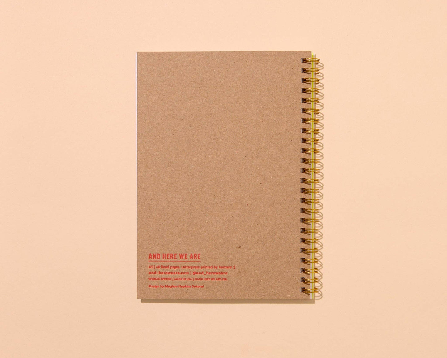 Tulip Letterpress Spiral Notebook
