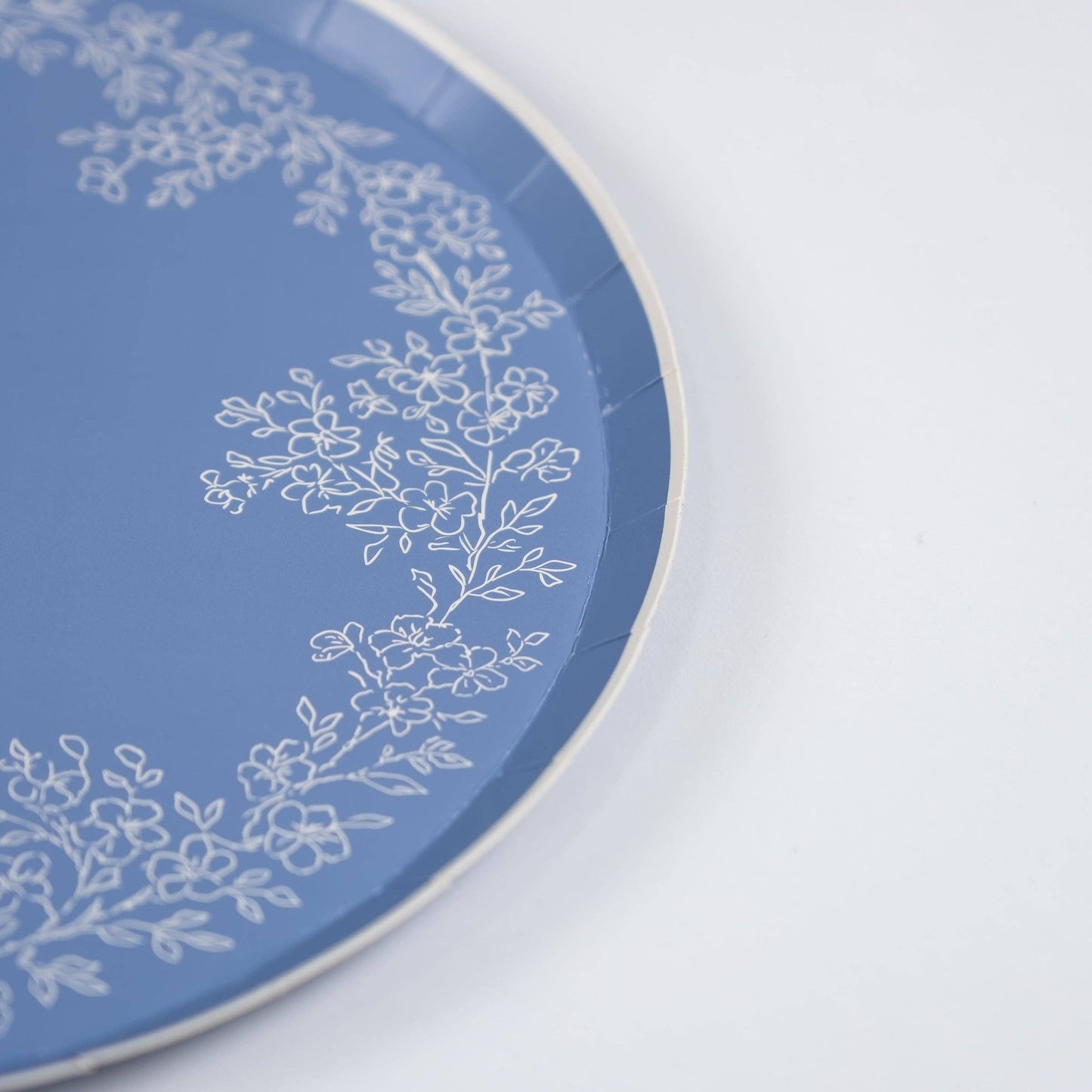 Floral Elegance Blue Dinner Plate