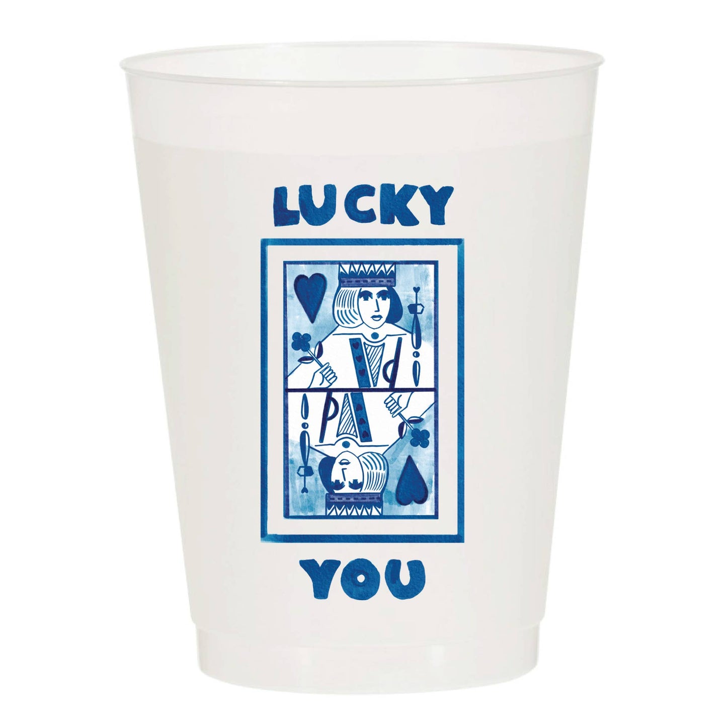 Lucky You King Of Hearts Frosted Cups
