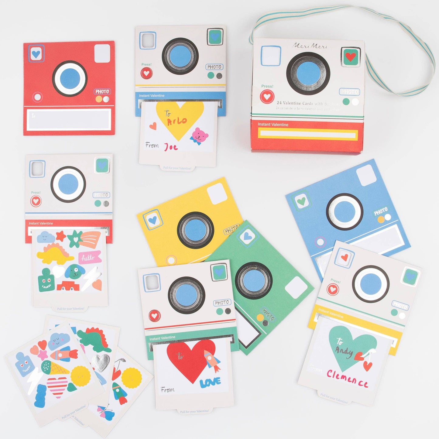 Instant Camera Kids Valentine's Cards