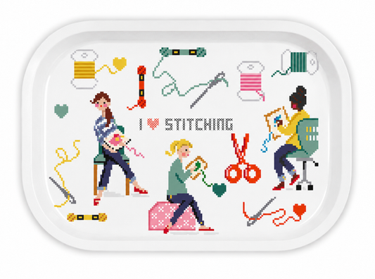 I Love Stitching Metal Catchall Tray
