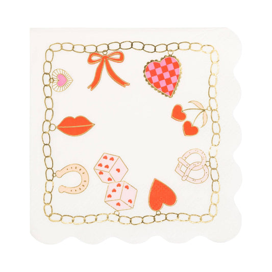 Valentines Charm Cocktail Napkin