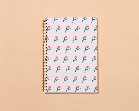 Tulip Letterpress Spiral Notebook