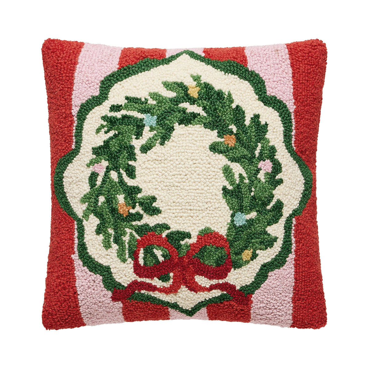 Holiday Frames Wreath Hook Pillow