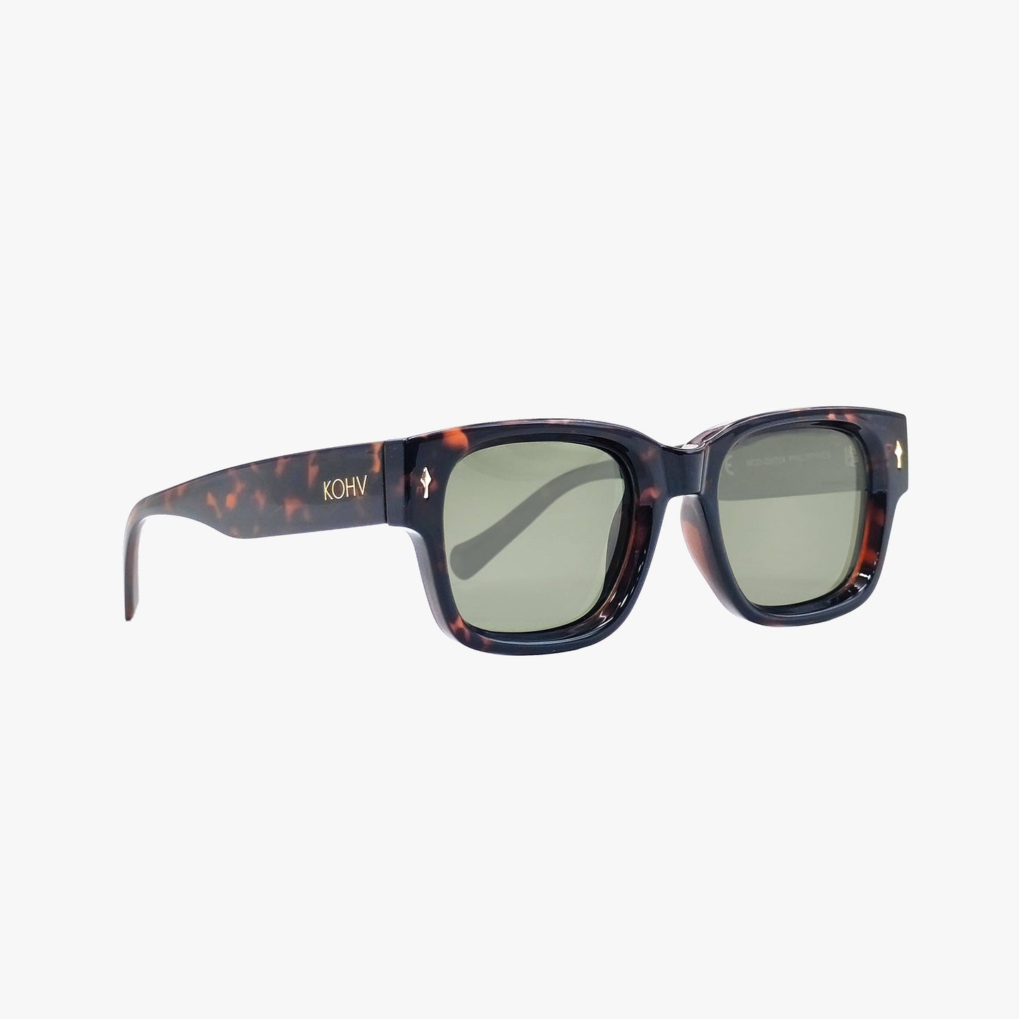 MOD ESPRESSO Polarized Square Designer Fashion Sunglasses