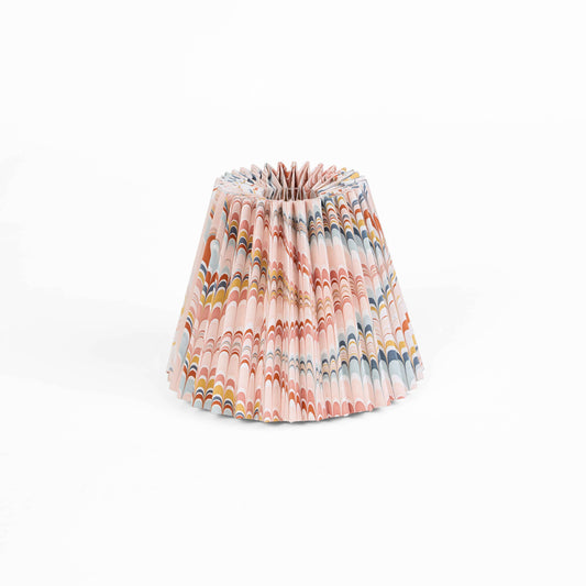 MARBLED SMALL PLEATED LAMPSHADE - TWILIGHT MOUNTAIN